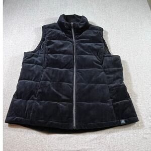 Zeroxposur Women’s 2XL Black Quilted Velour Full Zip Puffer Vest Q93300S Soft